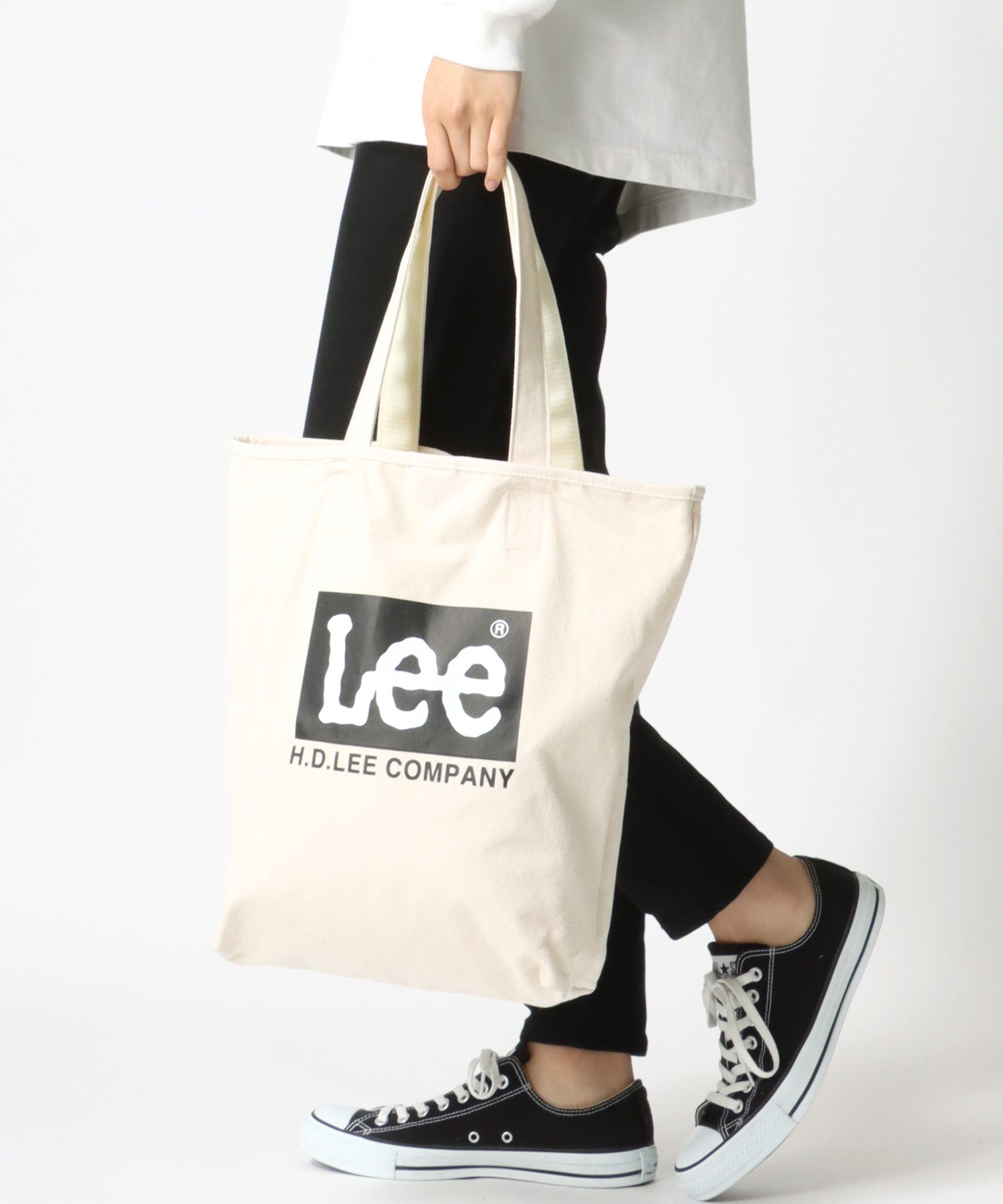 李/リー 帆布 大標誌 托特包/休閒包 男士 女士 休閒 托特 出遊 鞄 かばん カバン