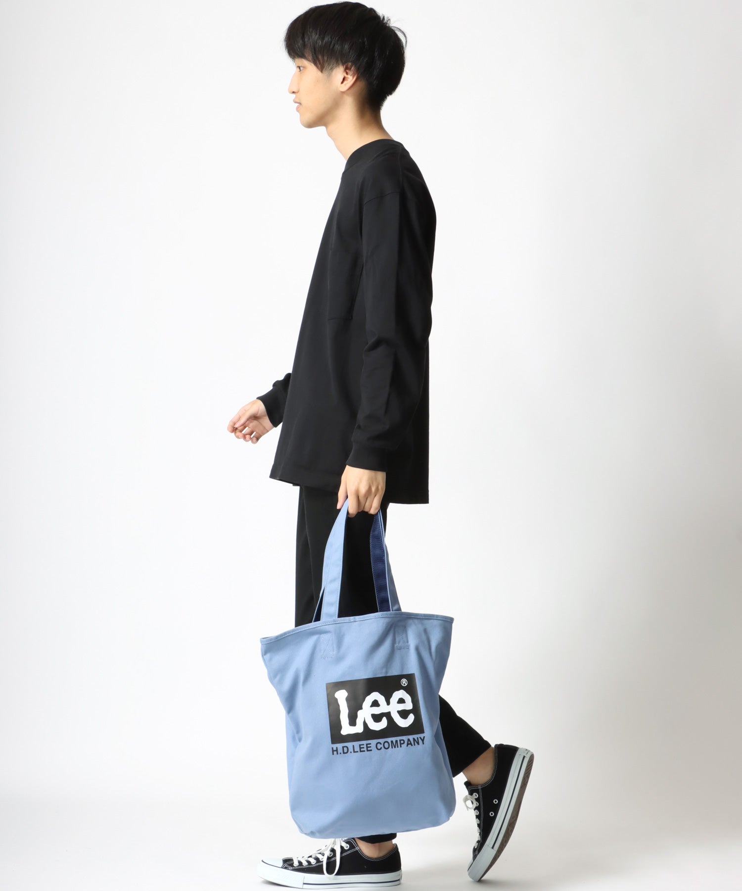 李/リー 帆布 大標誌 托特包/休閒包 男士 女士 休閒 托特 出遊 鞄 かばん カバン