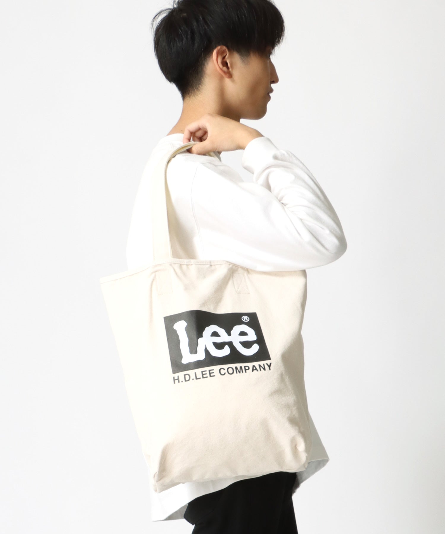 李/リー 帆布 大標誌 托特包/休閒包 男士 女士 休閒 托特 出遊 鞄 かばん カバン