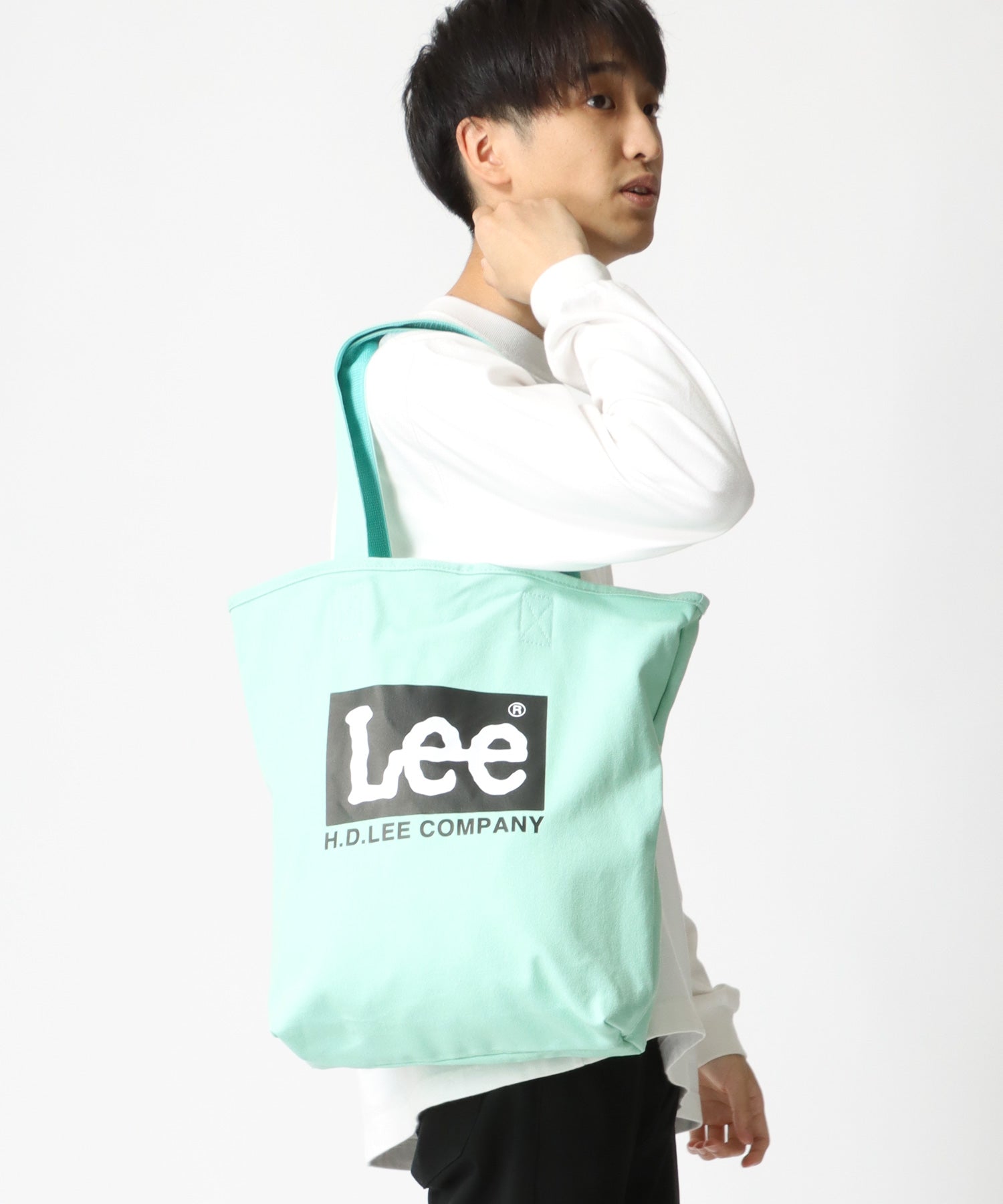 李/リー 帆布 大標誌 托特包/休閒包 男士 女士 休閒 托特 出遊 鞄 かばん カバン