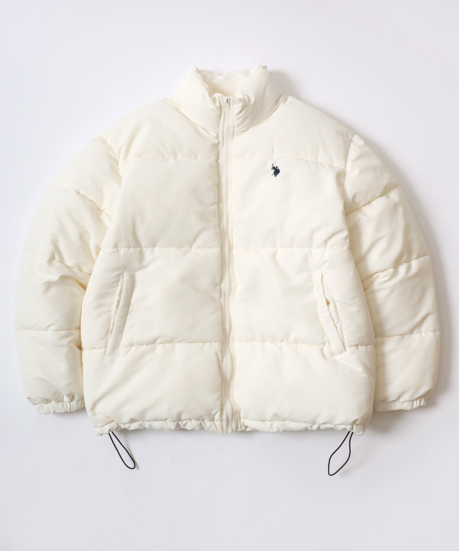 ラザル Lazar U.S.POLO ASSN./USPA ユーエスポロアッスン Padded Jacket/オーバーサイズ 中綿 ファイバーダウン パデッドジャケット/パファージャケット/レディース メンズ (アイボリー) アイボリー