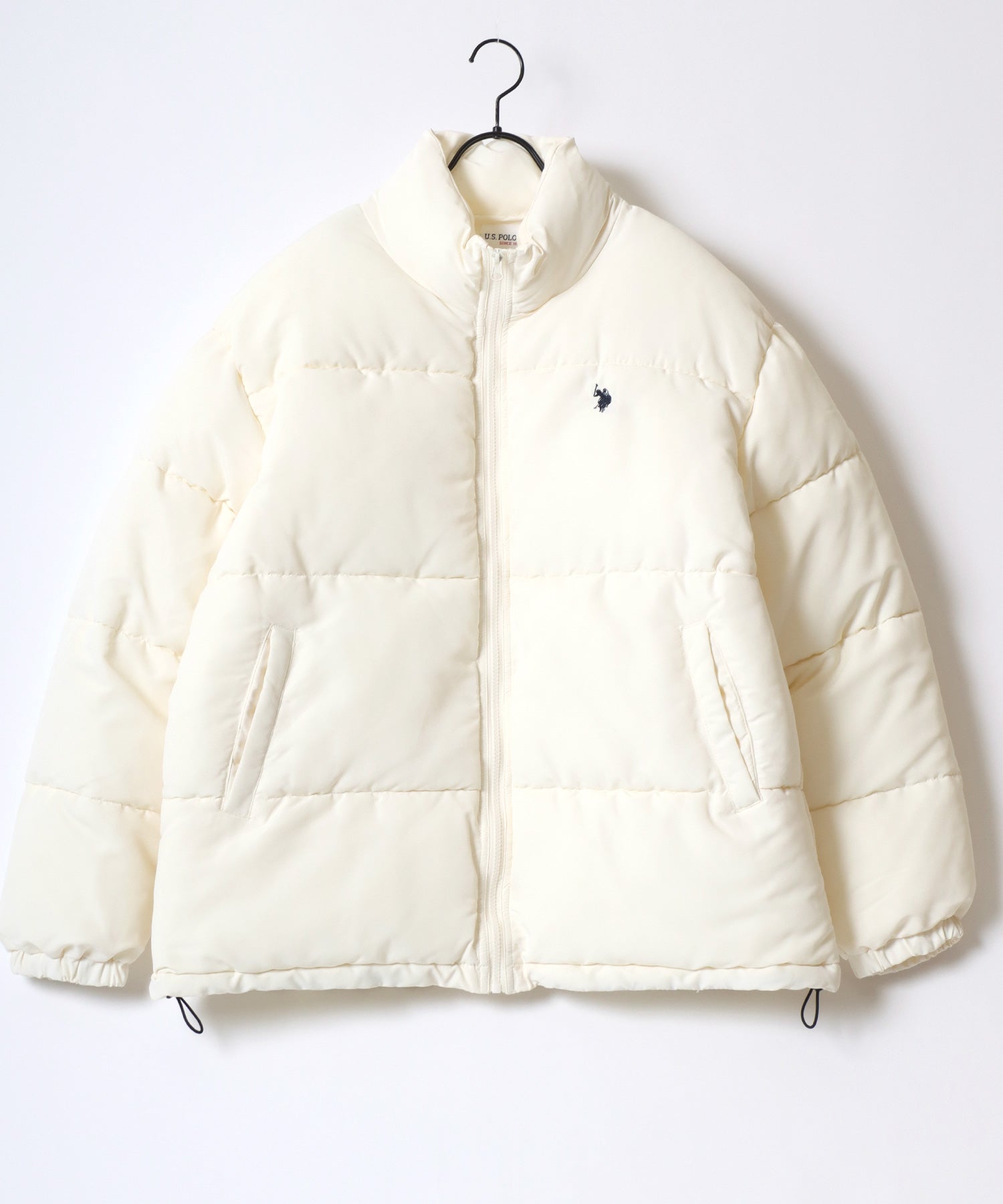 ラザル Lazar U.S.POLO ASSN./USPA ユーエスポロアッスン Padded Jacket/オーバーサイズ 中綿 ファイバーダウン パデッドジャケット/パファージャケット/レディース メンズ (アイボリー) アイボリー