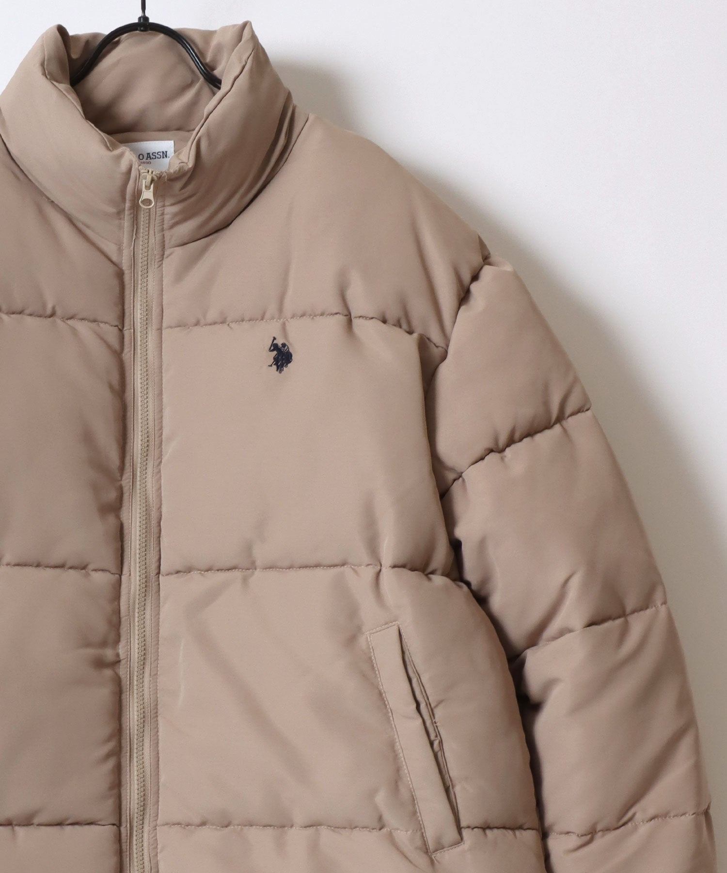 ラザル Lazar U.S.POLO ASSN./USPA ユーエスポロアッスン Padded Jacket/オーバーサイズ 中綿 ファイバーダウン パデッドジャケット/パファージャケット/レディース メンズ (アイボリー) アイボリー