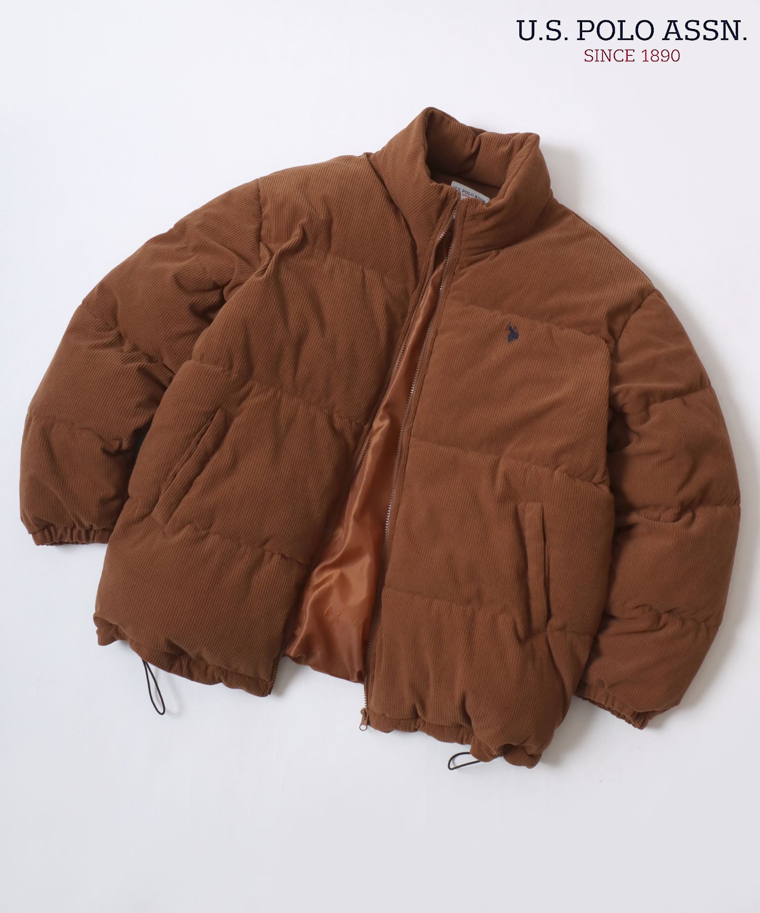 ラザル Lazar U.S.POLO ASSN./USPA ユーエスポロアッスン Padded Jacket/オーバーサイズ 中綿 ファイバーダウン パデッドジャケット/パファージャケット/レディース メンズ (ブラウン系その他) ブラウン系その他