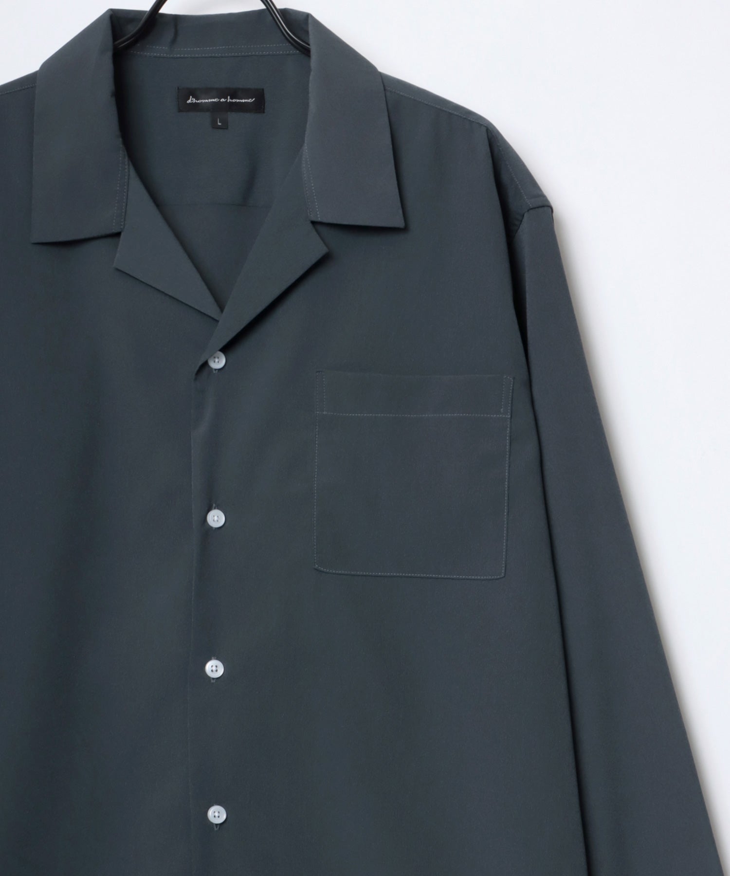 拉扎爾 Lazar 【Lazar】超大碼 垂墜 開領襯衫/純色/全圖案/條紋/瘋狂圖案 男士 長袖 襯衫