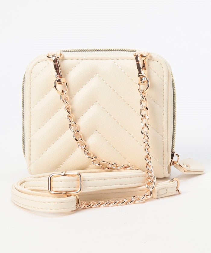 Lovetoxic Quilted Wallet with Shoulder Strap