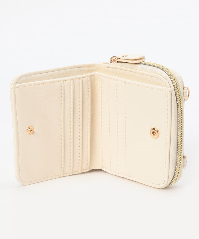 Lovetoxic Quilted Wallet with Shoulder Strap
