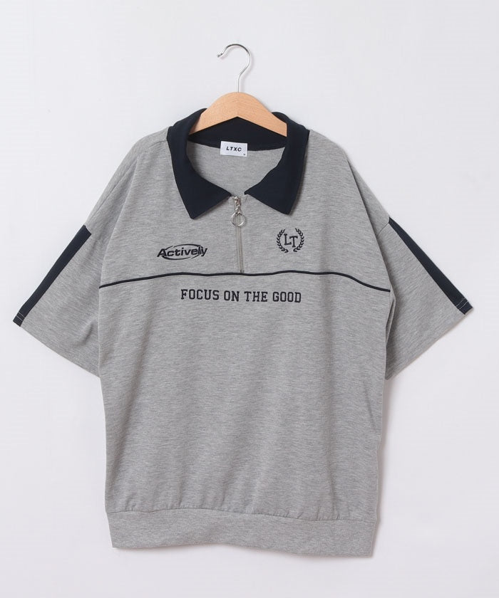 Lovetoxic 【LTXC】 Half ZIP Loose Half T