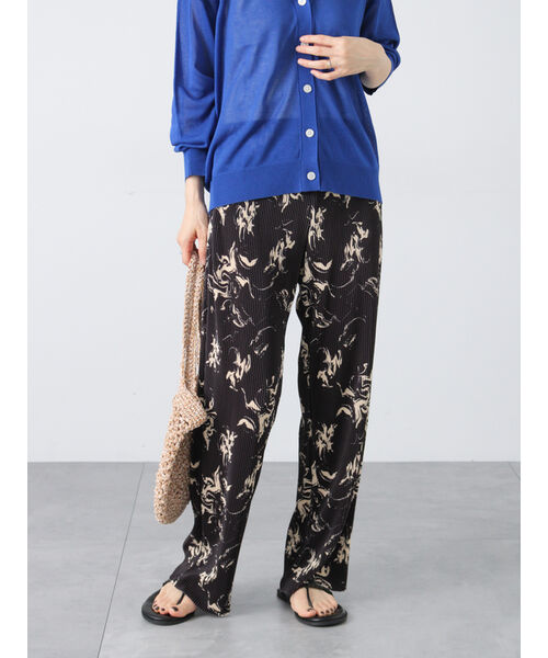 ルノンキュール Lugnoncure 【セルフカット】無地/柄アソートプリーツパンツ (ブルー) ブルー