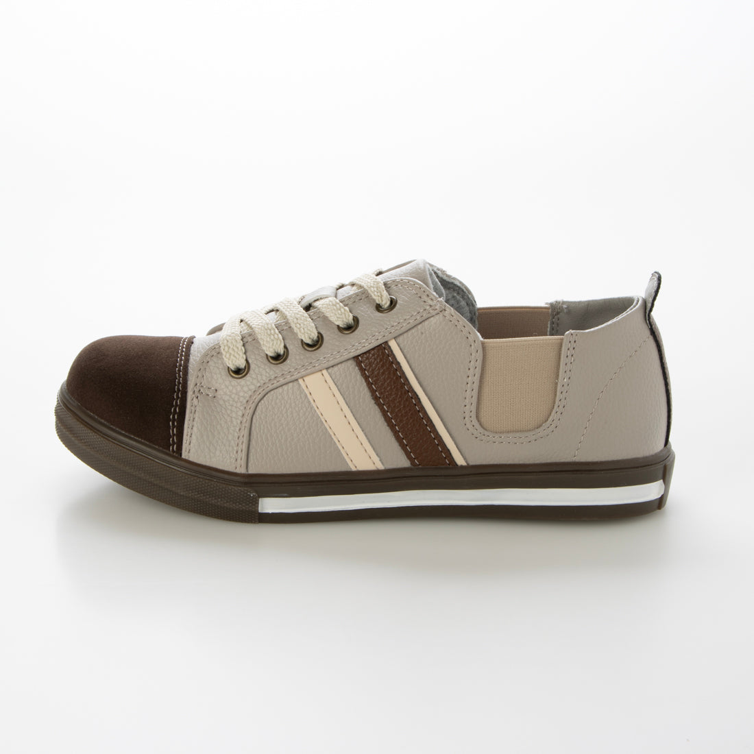 ル ソン Le son ル ソン Le son コンフォートレトロサイドゴアレースアップスニーカー (チャコール) チャコール