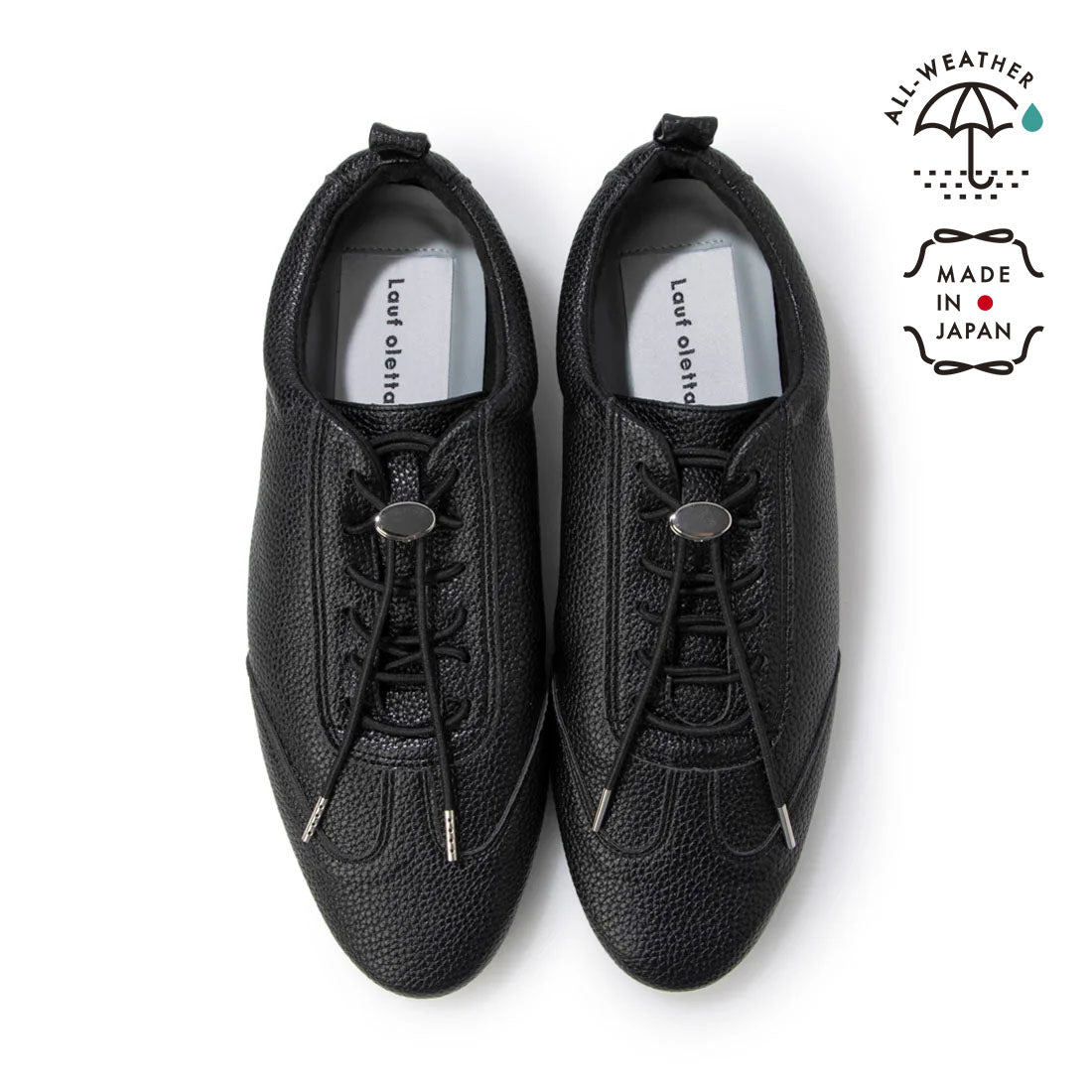 ラフオレッタ Lauf oletta 【レイン対応】ソフトバレエスニーカー ALL-WEATHER(LRH105A) (BLACK) BLACK