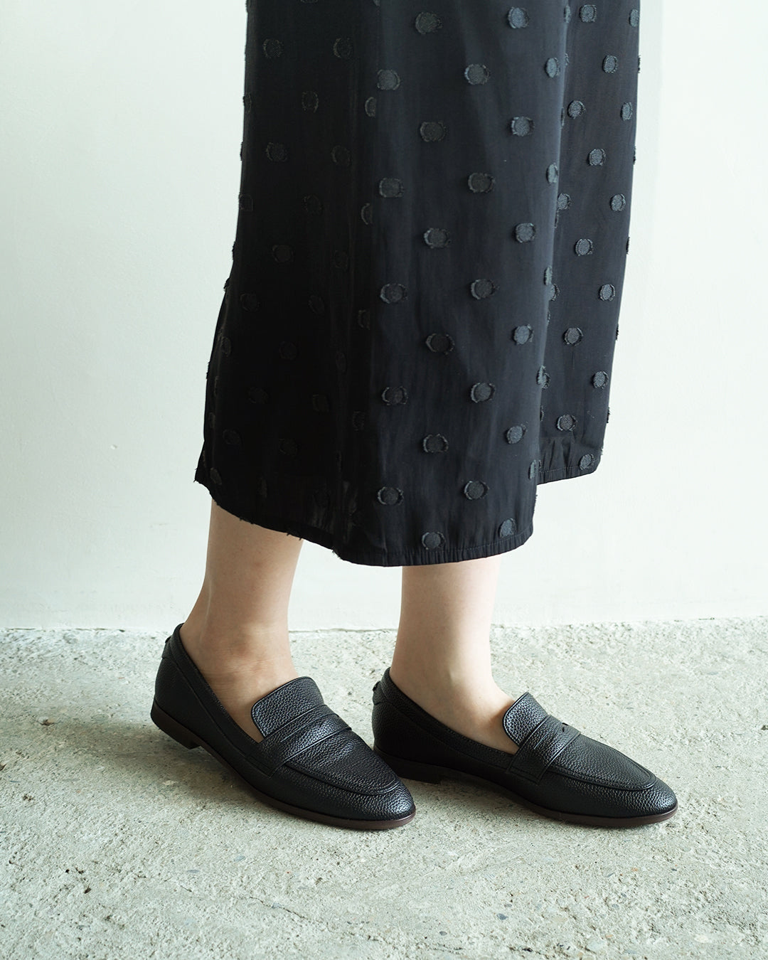 ラフオレッタ Lauf oletta 【レイン対応】ソフトペニーローファー ALL-WEATHER(LRH104A) (BLACK) BLACK