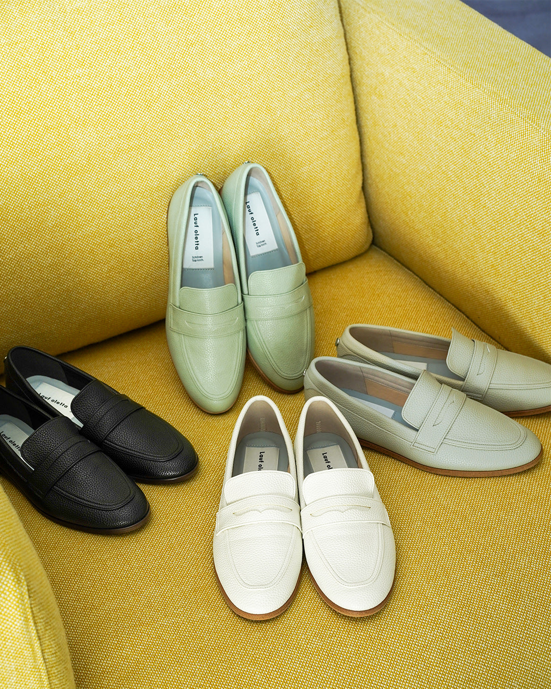 ラフオレッタ Lauf oletta 【レイン対応】ソフトペニーローファー ALL-WEATHER(LRH104A) (BLACK) BLACK