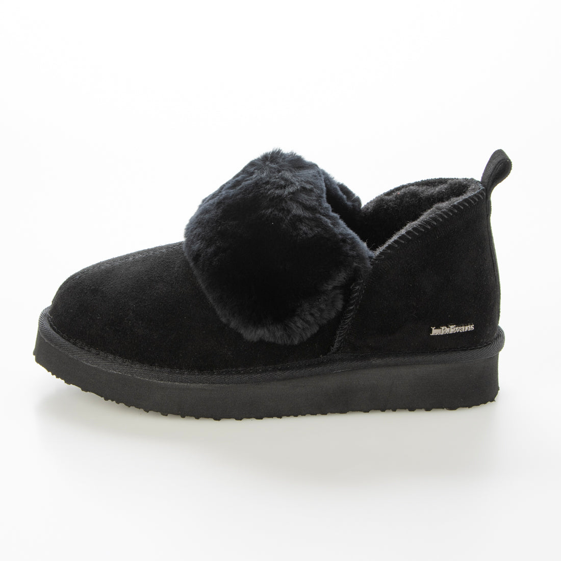 エルビーエヴァンズ L.B.Evans Mel 厚底ボアショートブーツ (Black) Black