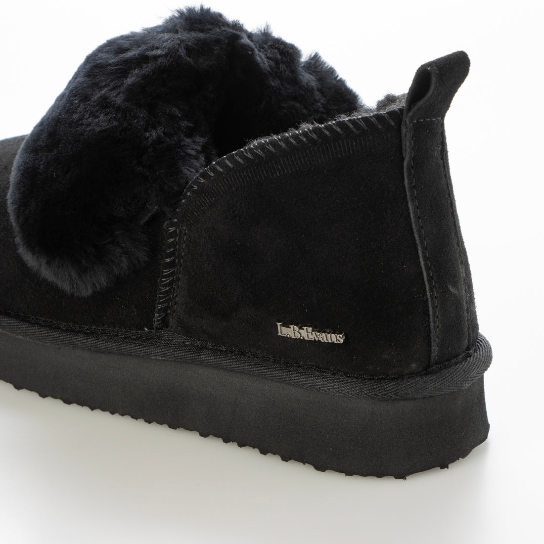 エルビーエヴァンズ L.B.Evans Mel 厚底ボアショートブーツ (Black) Black