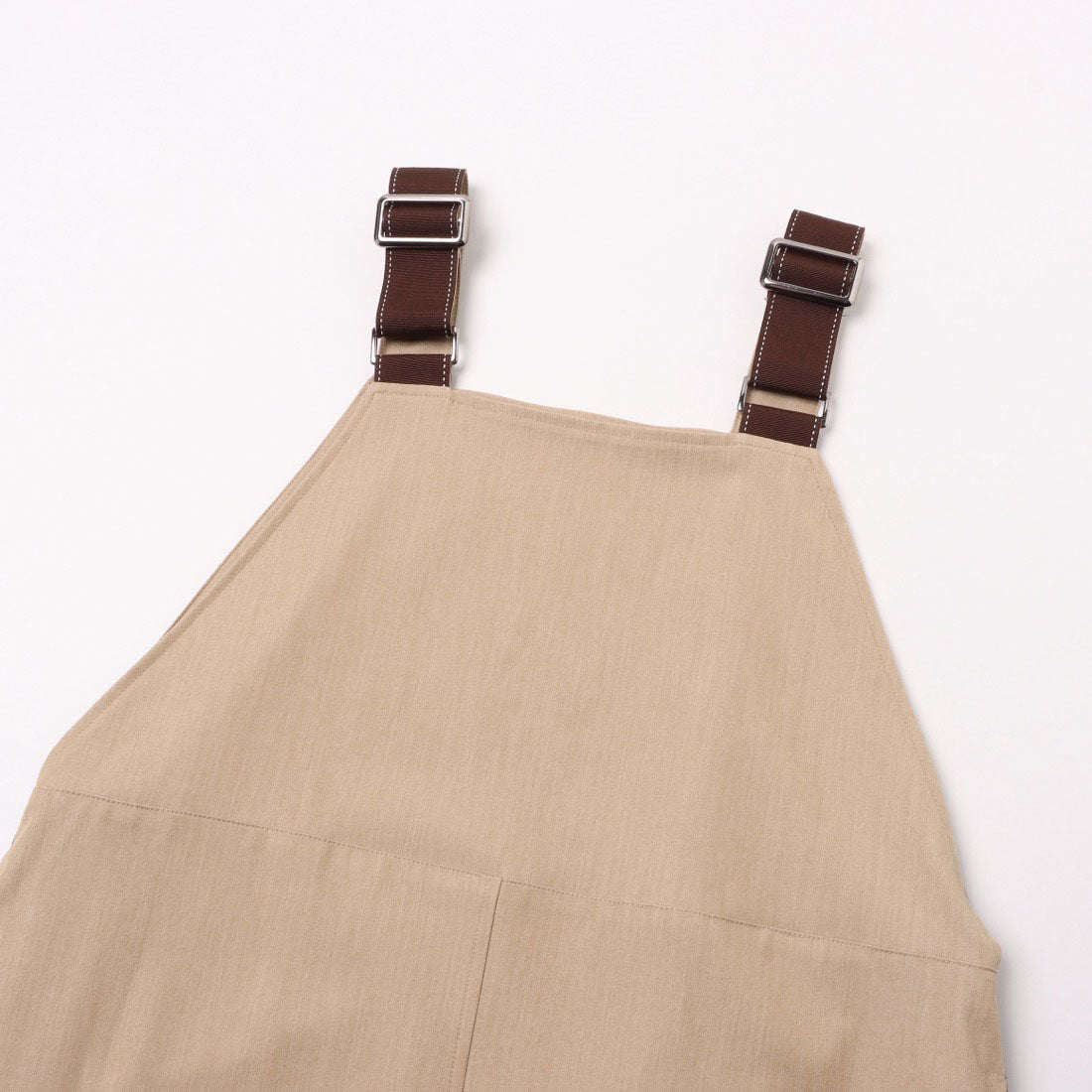 ラリベルテ Laliberte 配色グログランテープ使いサロペットスカート (ベージュ) ベージュ