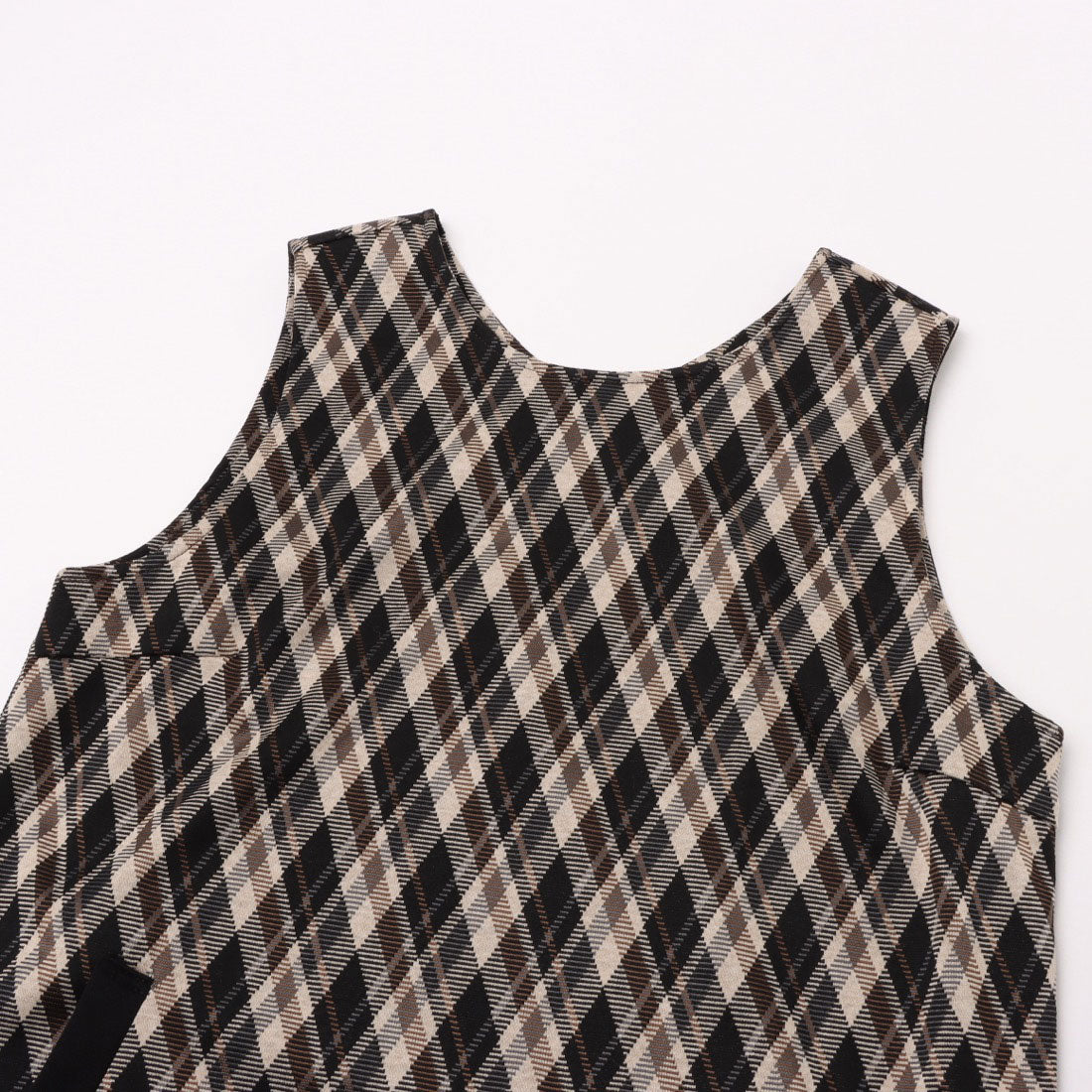 ラリベルテ Laliberte ジャガードニットダイヤ柄ワンピース (チャ) チャ