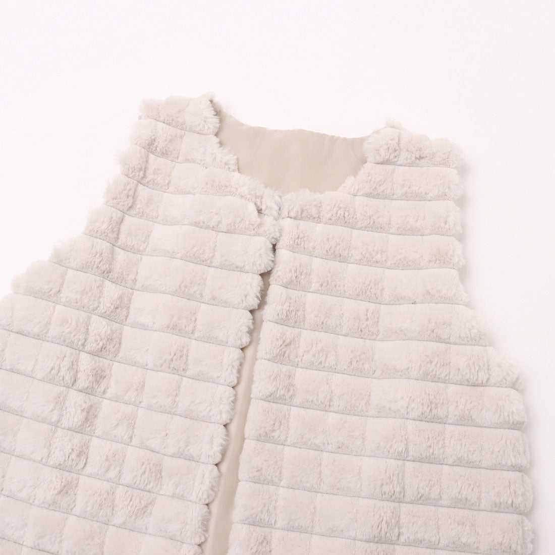 ラリベルテ Laliberte フェイクファーベスト (グレー) グレー