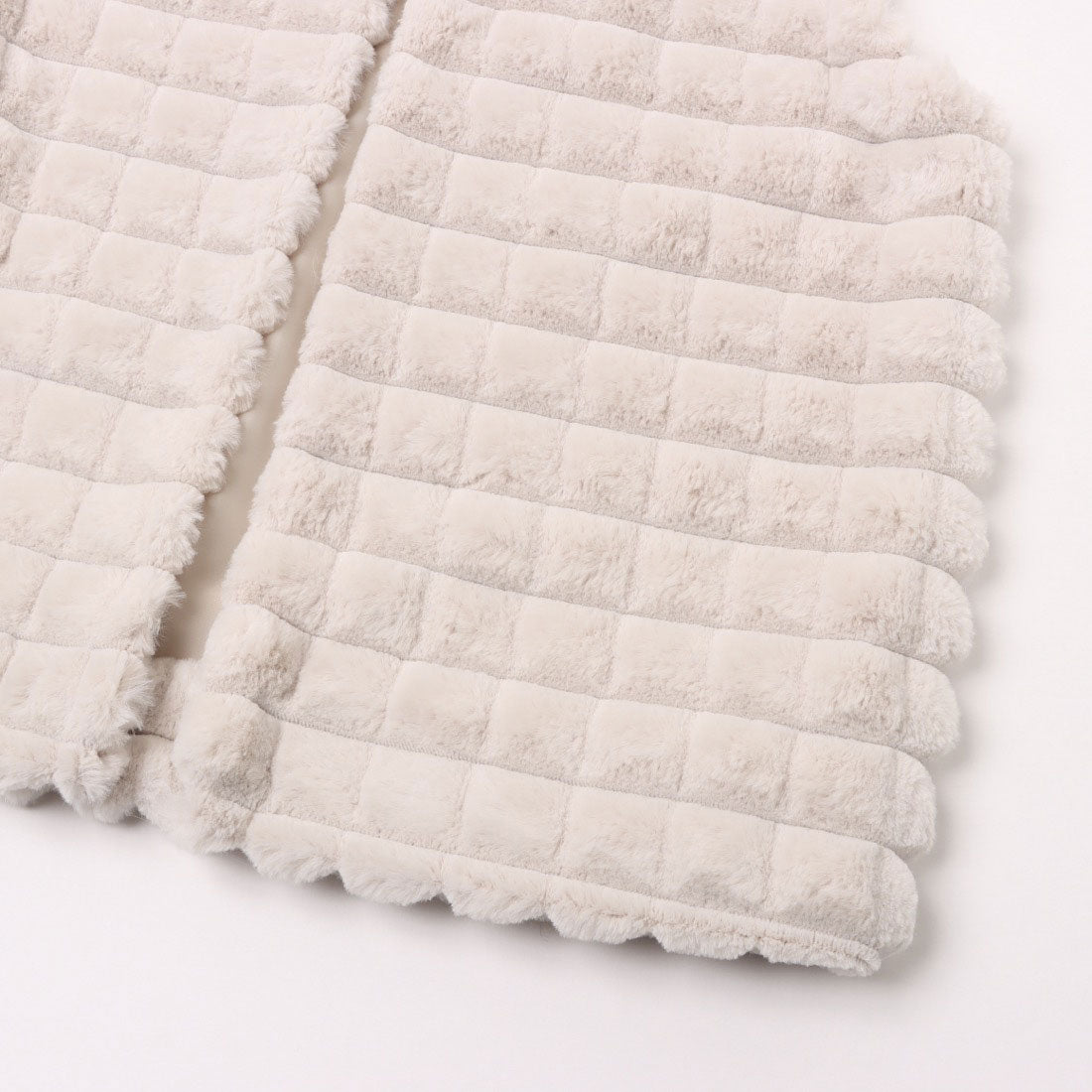 ラリベルテ Laliberte フェイクファーベスト (グレー) グレー