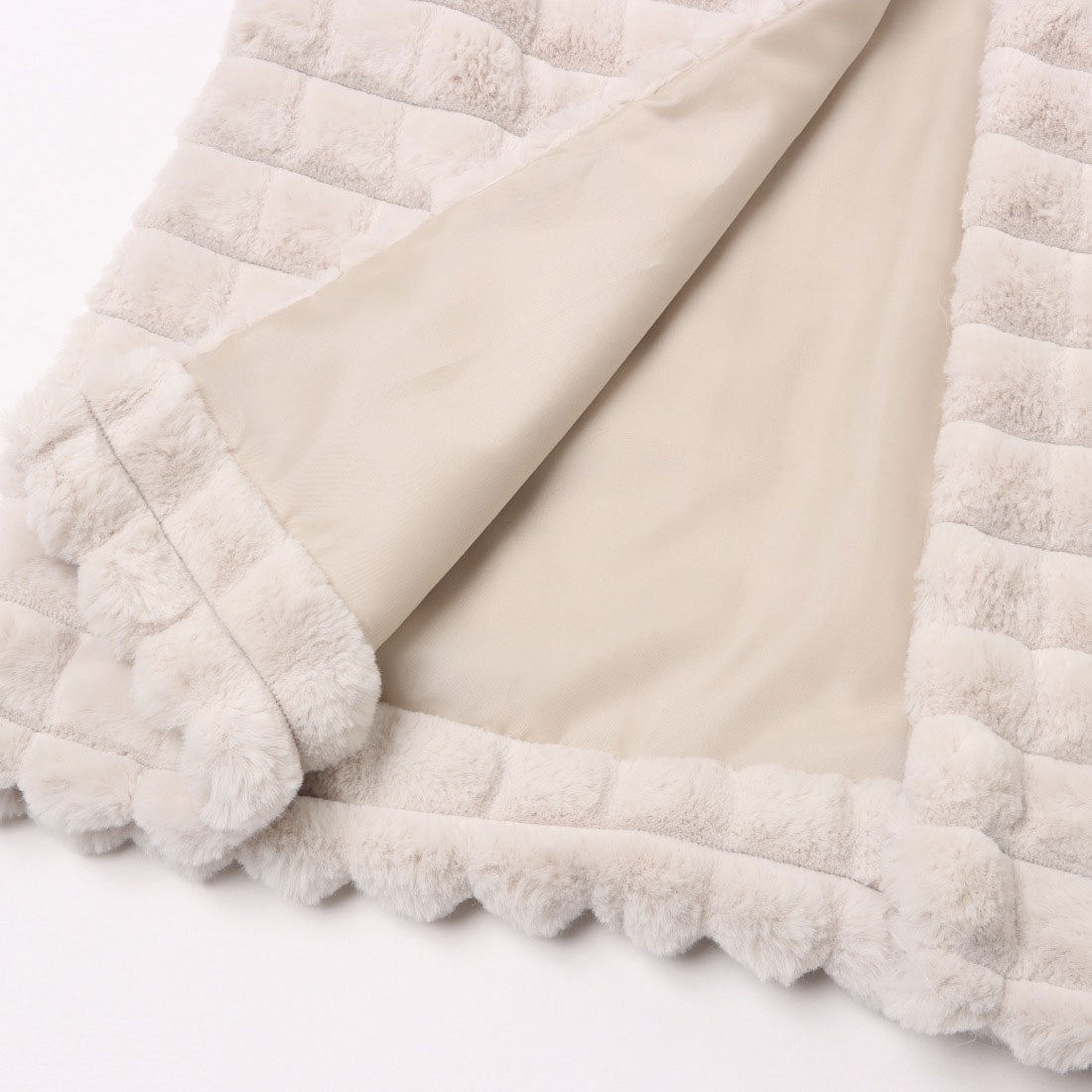 ラリベルテ Laliberte フェイクファーベスト (グレー) グレー