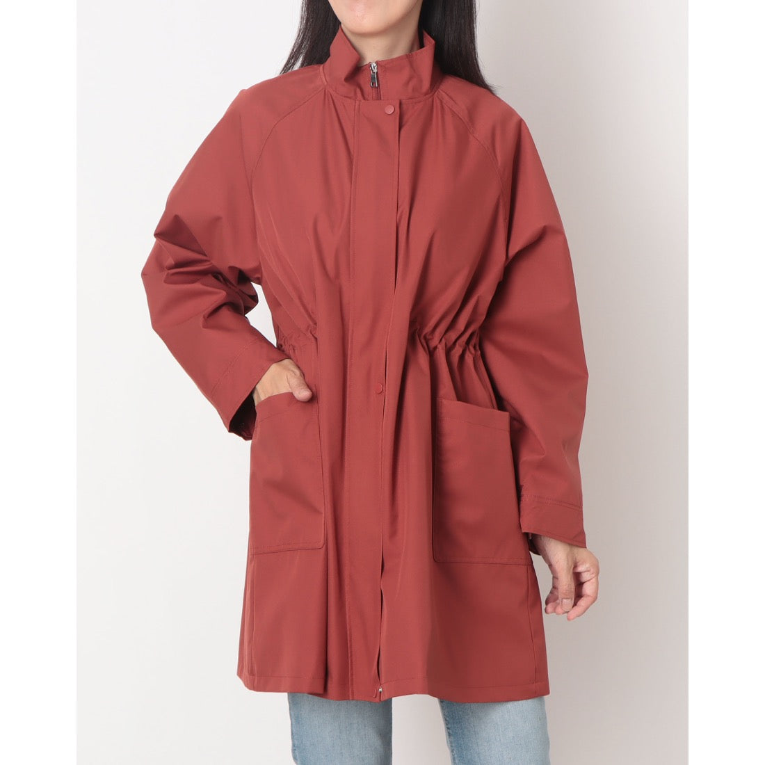 ラリベルテ Laliberte スタンドカラー裏付コート (レンガ) レンガ