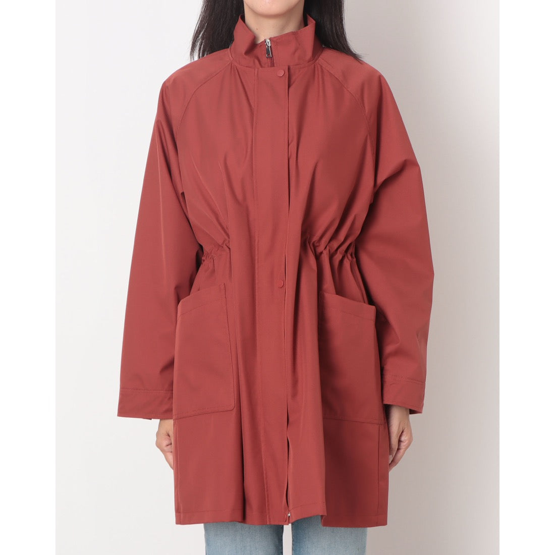 ラリベルテ Laliberte スタンドカラー裏付コート (レンガ) レンガ