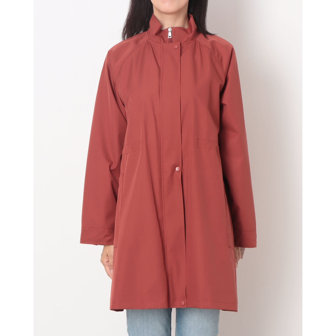 ラリベルテ Laliberte スタンドカラー裏付コート (レンガ) レンガ