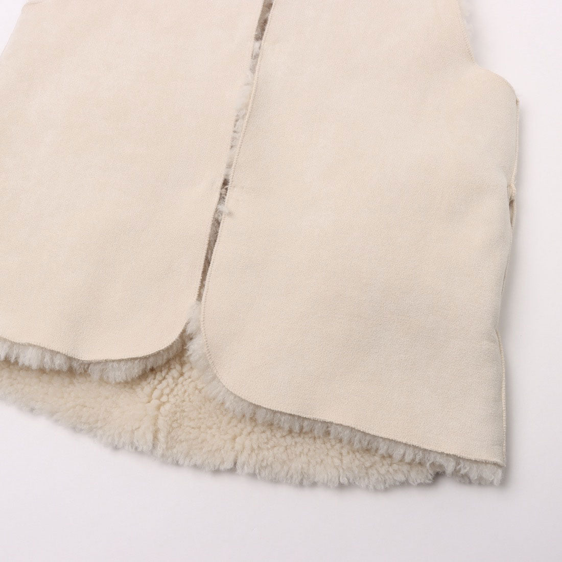 ラリベルテ Laliberte リバーシブルファーベスト (グレー) グレー