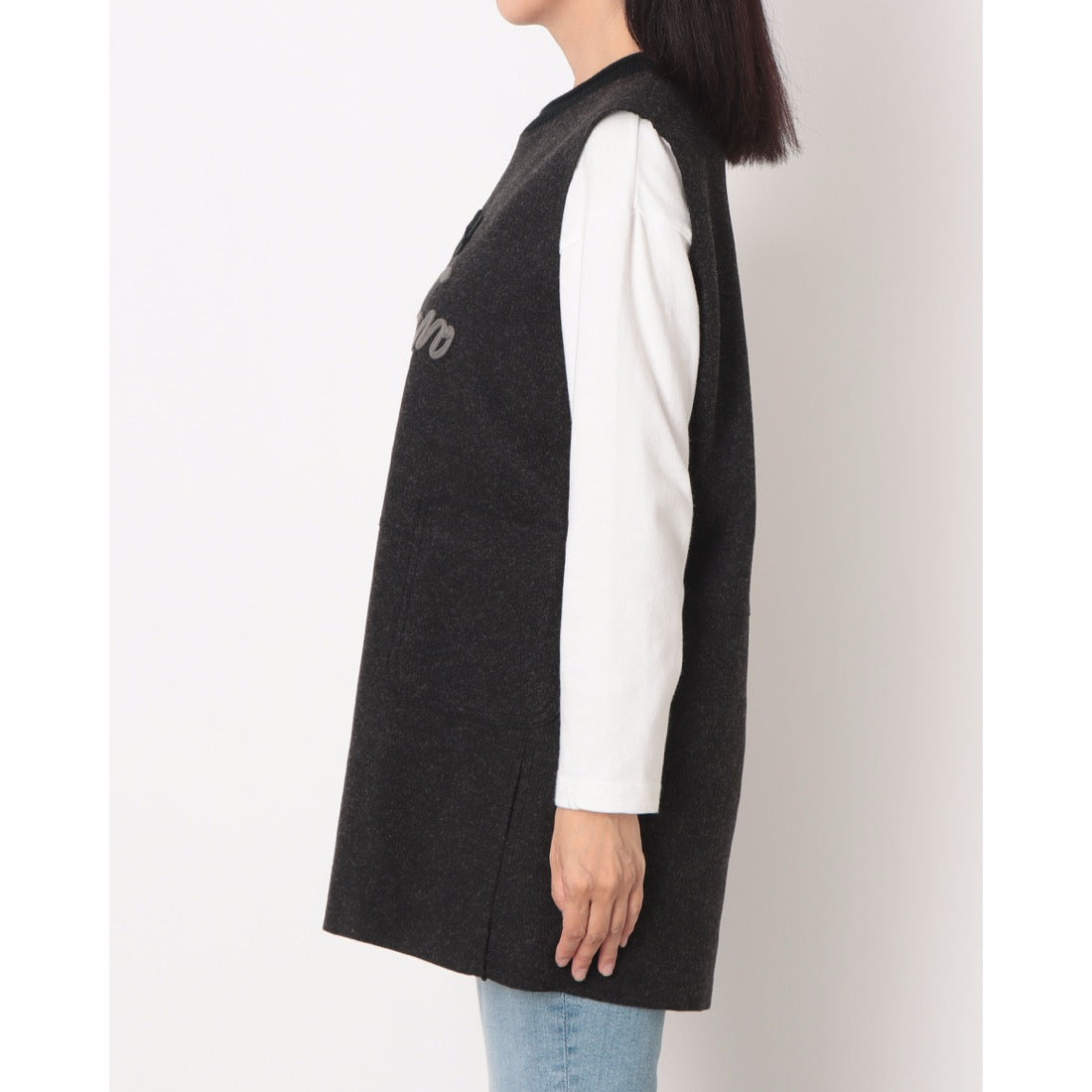 ラリベルテ Laliberte ニット切替チュニック (クロ) クロ