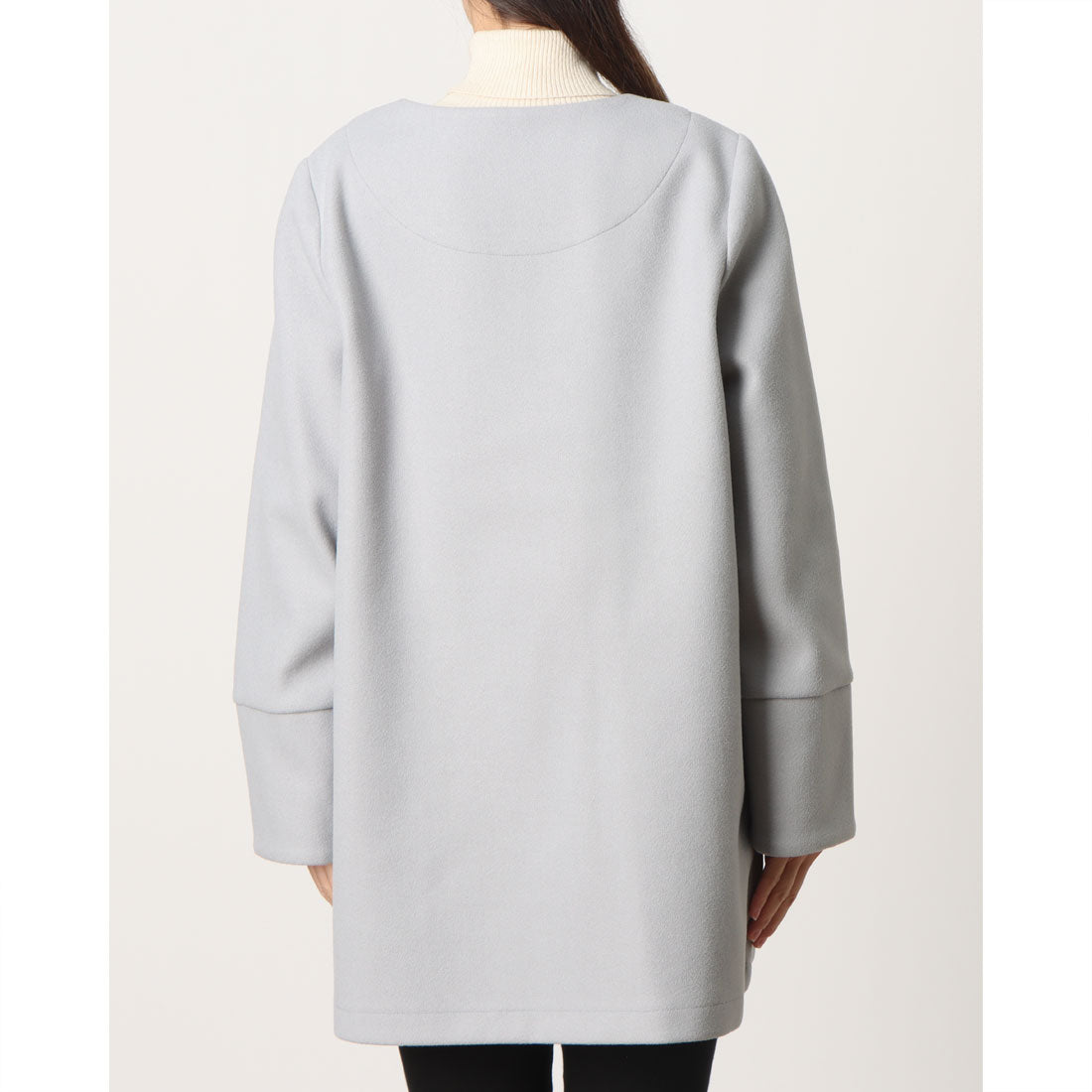 ラリベルテ Laliberte ノーカラーコート (グレー) グレー