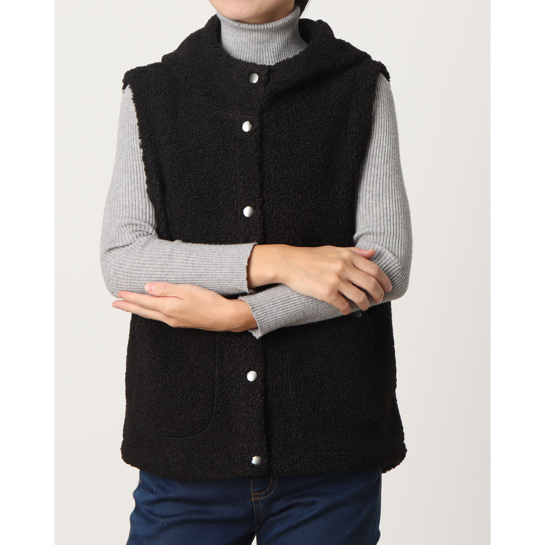 ラリベルテ Laliberte ボアベスト (クロ) クロ