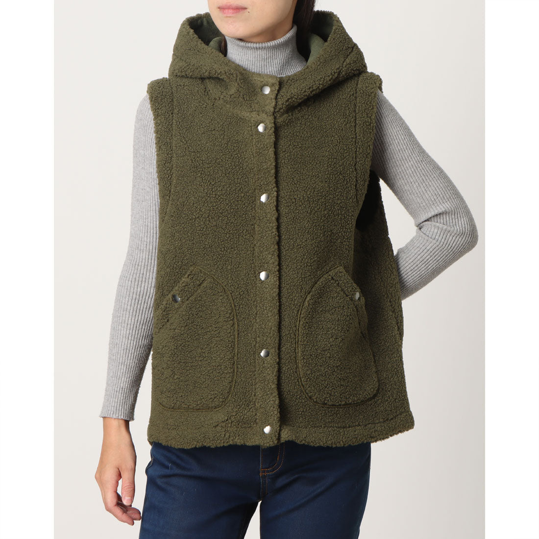 ラリベルテ Laliberte ボアベスト (カーキ) カーキ