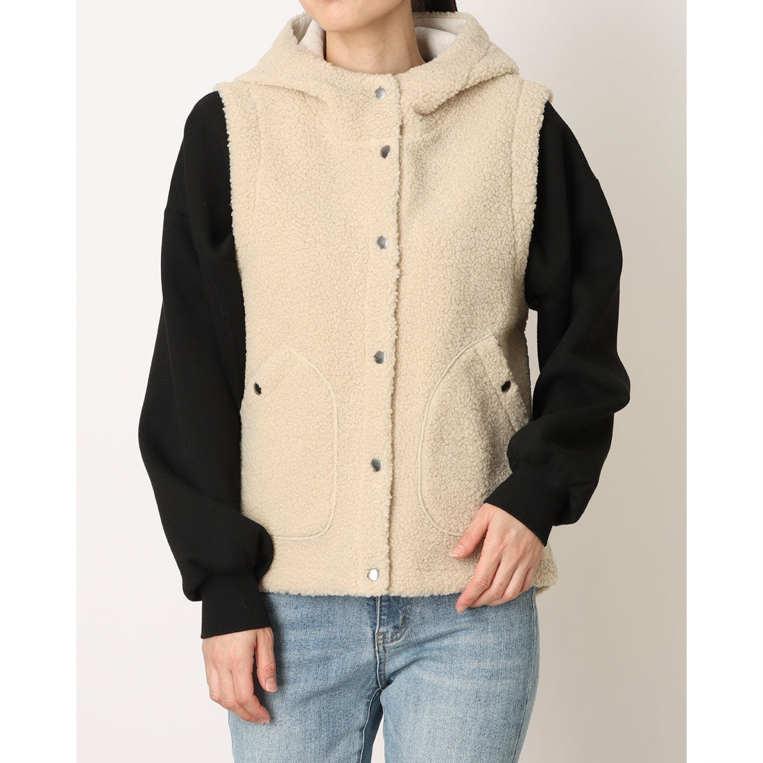 ラリベルテ Laliberte ボアベスト (ベージュ) ベージュ