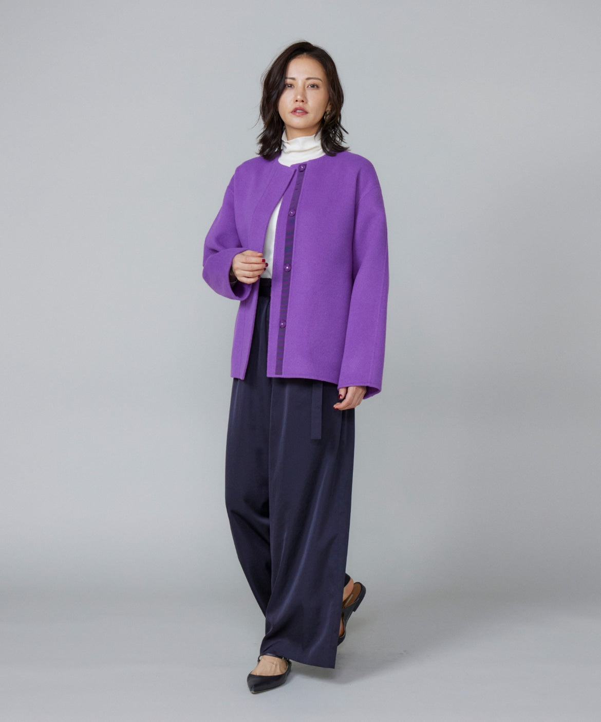 ルスーク Le Souk サテンワイドパンツ (モカチャ3) モカチャ3