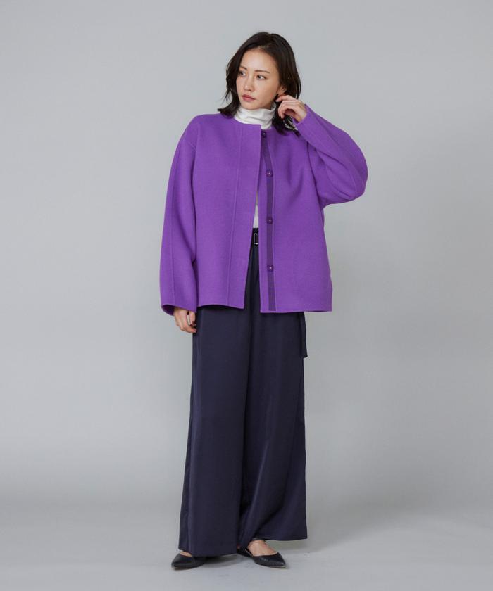 ルスーク Le Souk サテンワイドパンツ (モカチャ3) モカチャ3