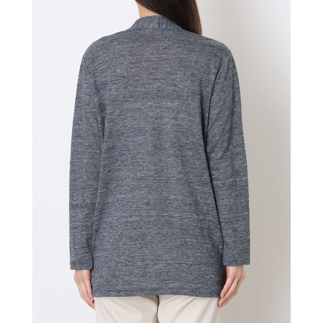 ルンビニ るんびに スカイ衿付きカーディガン長袖 (ミッドナイトブルー) ミッドナイトブルー