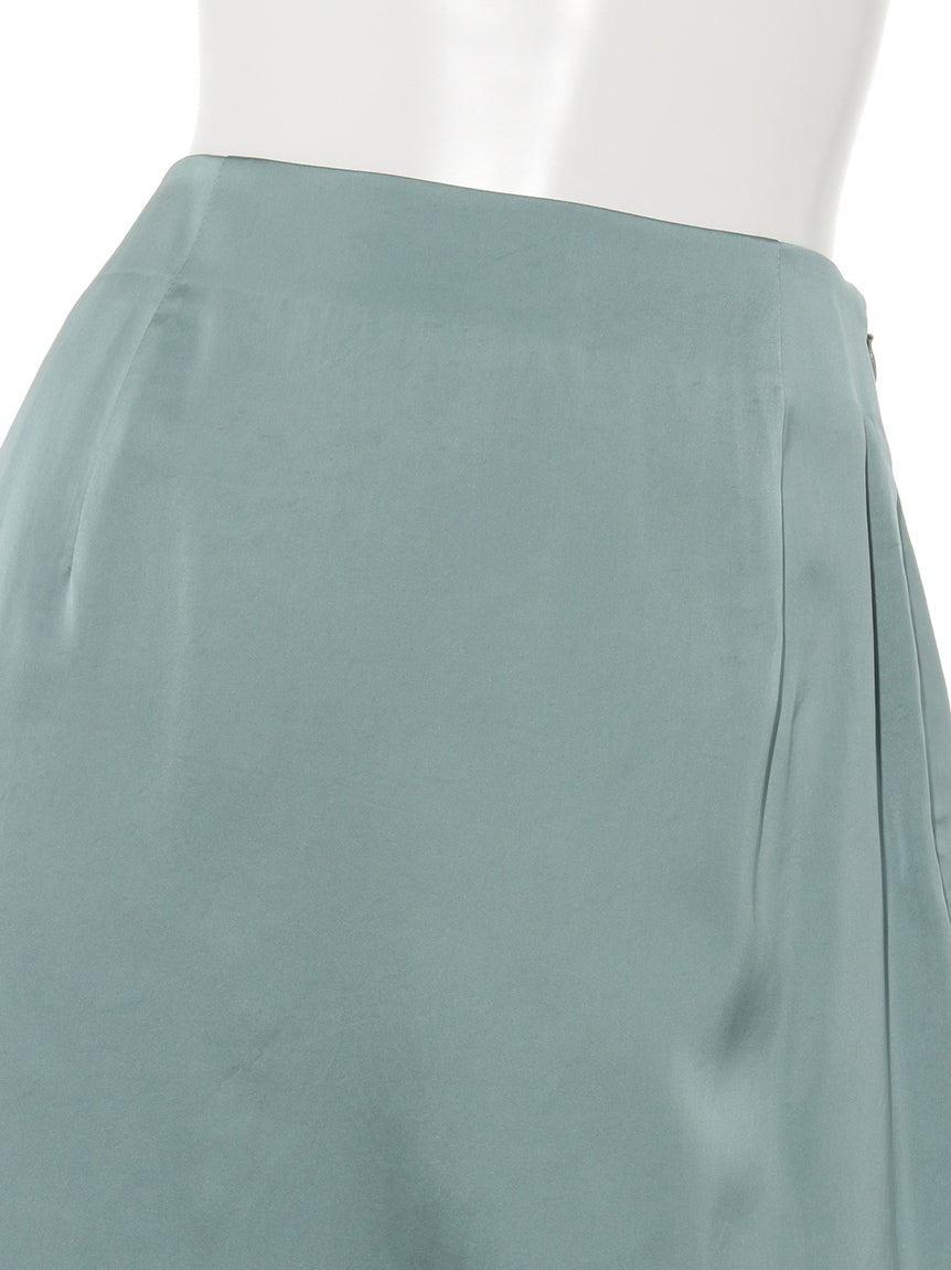 ロートレアモン LAUTREAMONT BRIGHTWASHABLETWISTSATINスカート (ライトブルー) ライトブルー