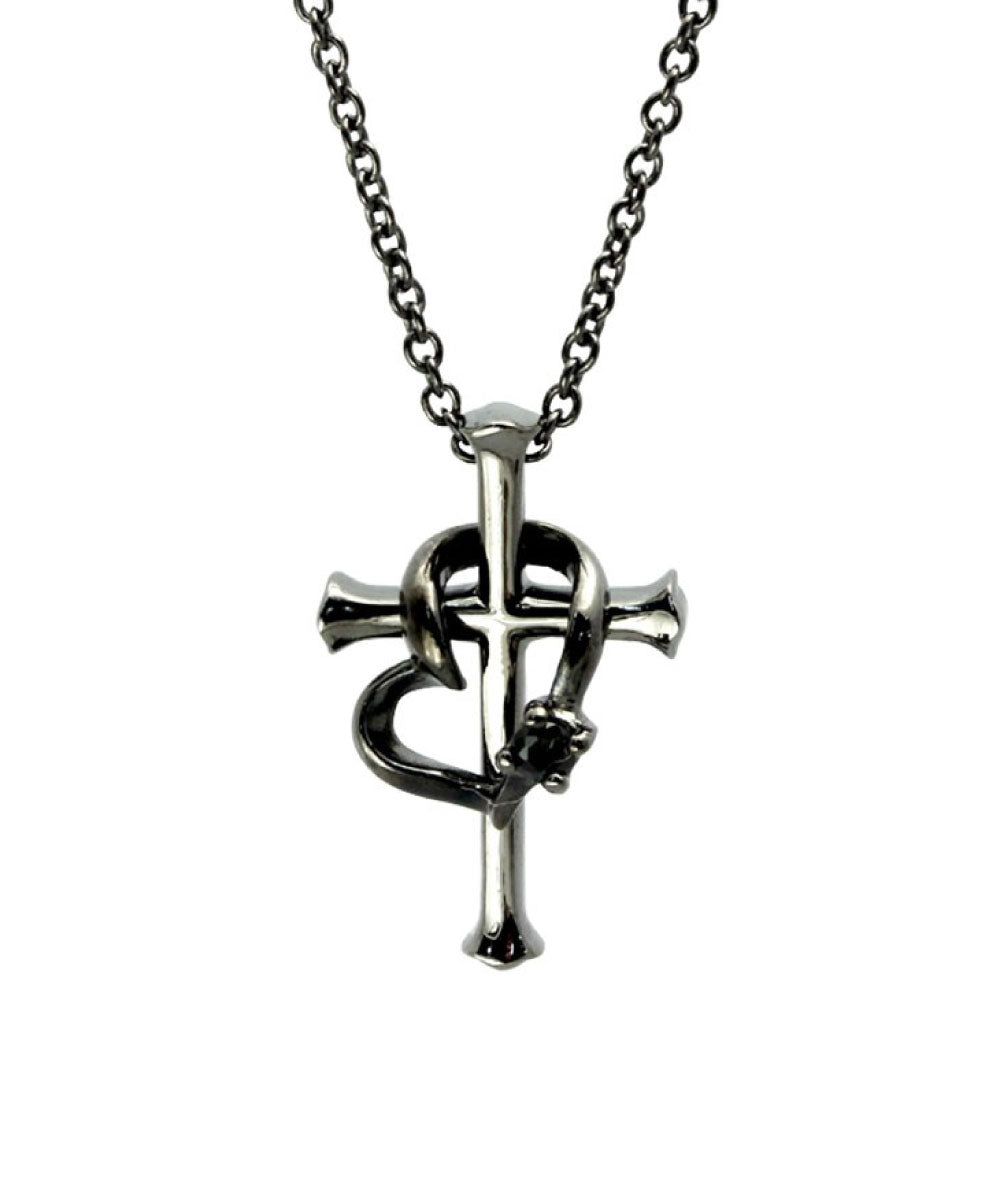 LARA Christie Necklace for Men Lovers Cross BLACK Label p5805-b