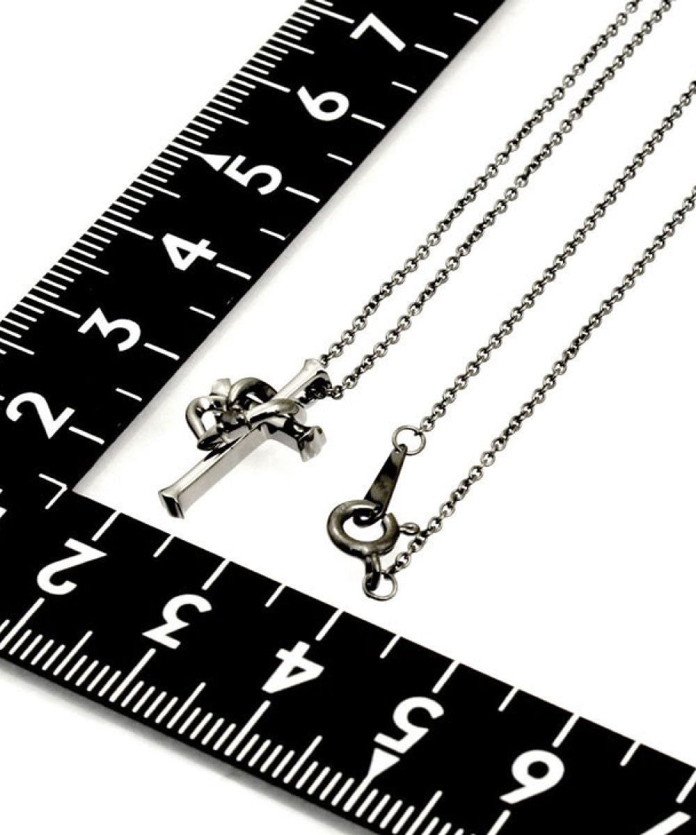 ララクリスティー LARA Christie ララクリスティー ネックレス メンズ ラヴァーズクロス BLACK Label p5805ーb (シルバー) シルバー