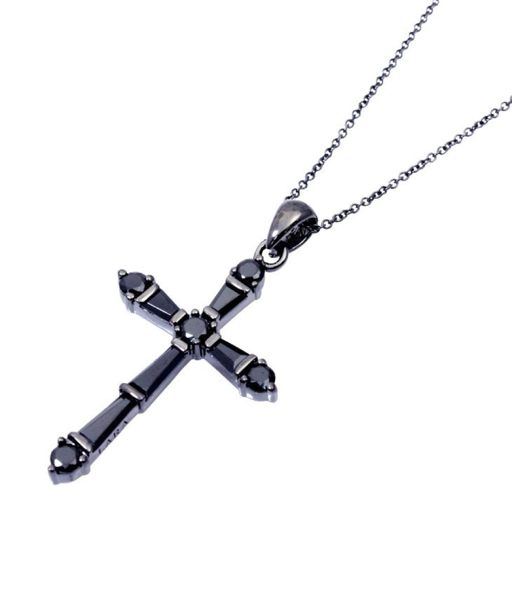 ララクリスティー LARA Christie ララクリスティー ネックレス メンズ ホーリークロス BLACK Label p0025ーb (シルバー) シルバー