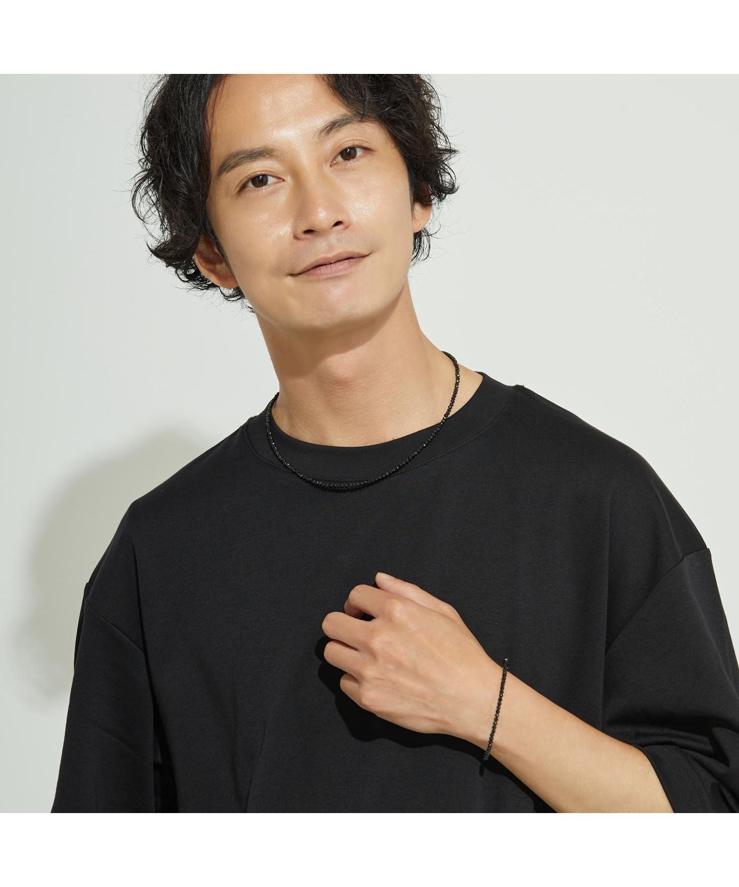 ララクリスティー LARA Christie ララクリスティー ブレスレット メンズ ブラックスピネル BLACK Label b5059 (ブラック) ブラック