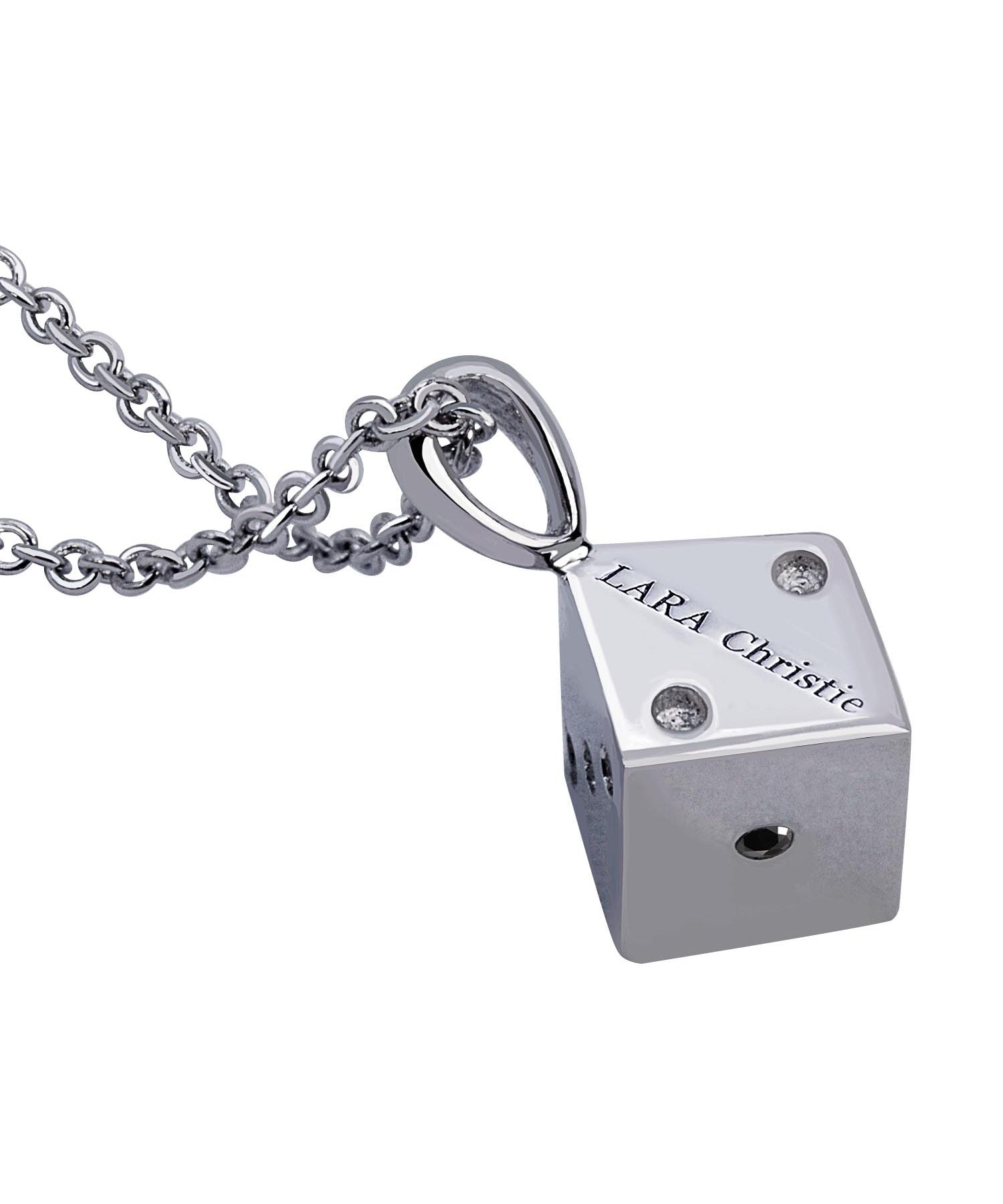 ララクリスティー LARA Christie ララクリスティー ネックレス メンズ ディスティニーダイス BLACK Label p8778ーb (シルバー) シルバー