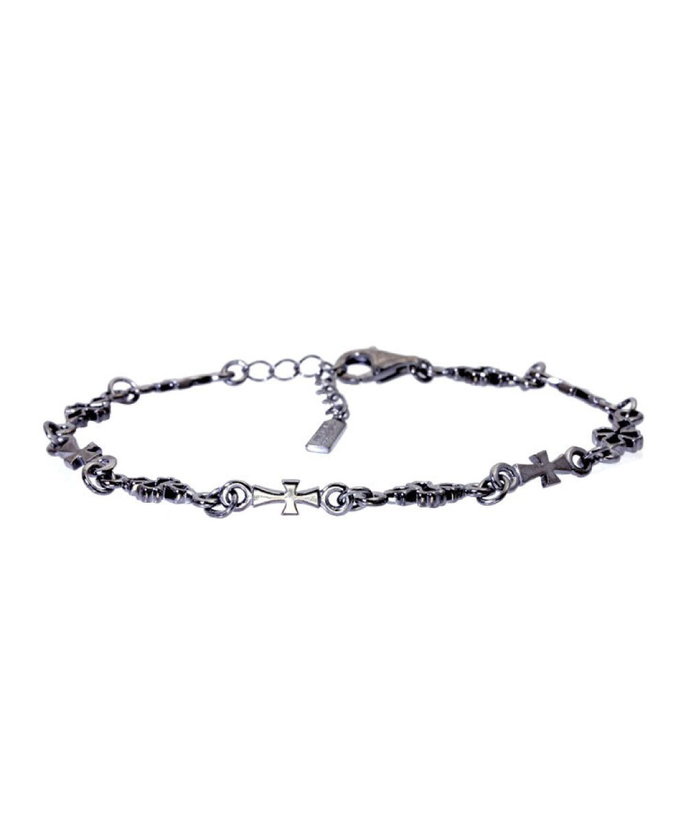 ララクリスティー LARA Christie ララクリスティー ブレスレット メンズ シルバー テンプルクロス BLACK Label (シルバー) シルバー