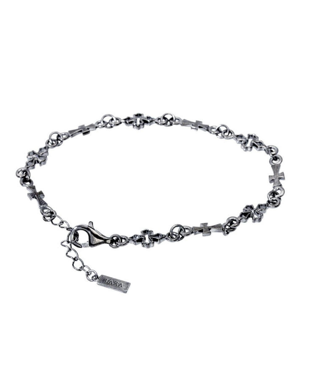 ララクリスティー LARA Christie ララクリスティー ブレスレット メンズ シルバー テンプルクロス BLACK Label (シルバー) シルバー