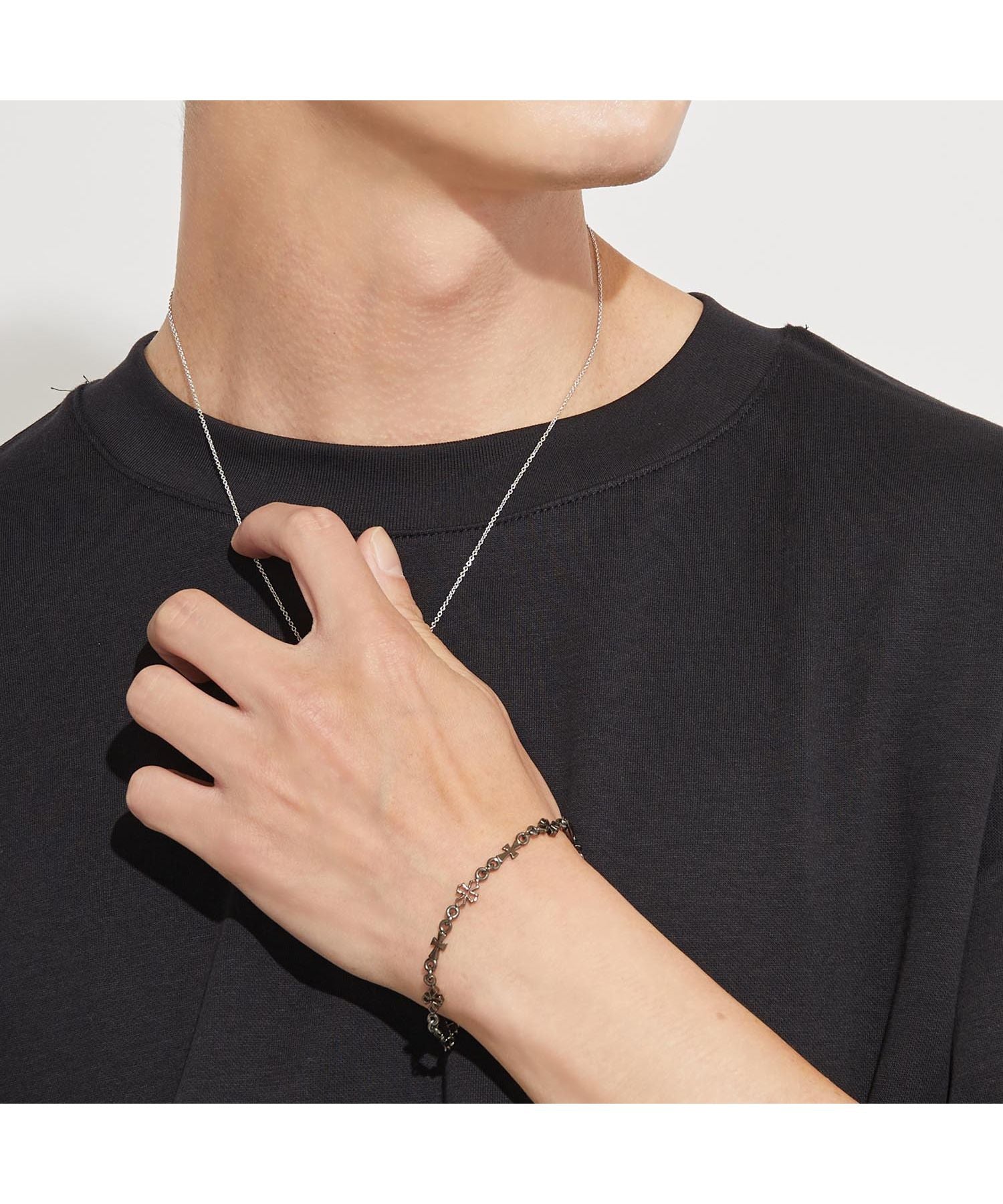 ララクリスティー LARA Christie ララクリスティー ブレスレット メンズ シルバー テンプルクロス BLACK Label (シルバー) シルバー