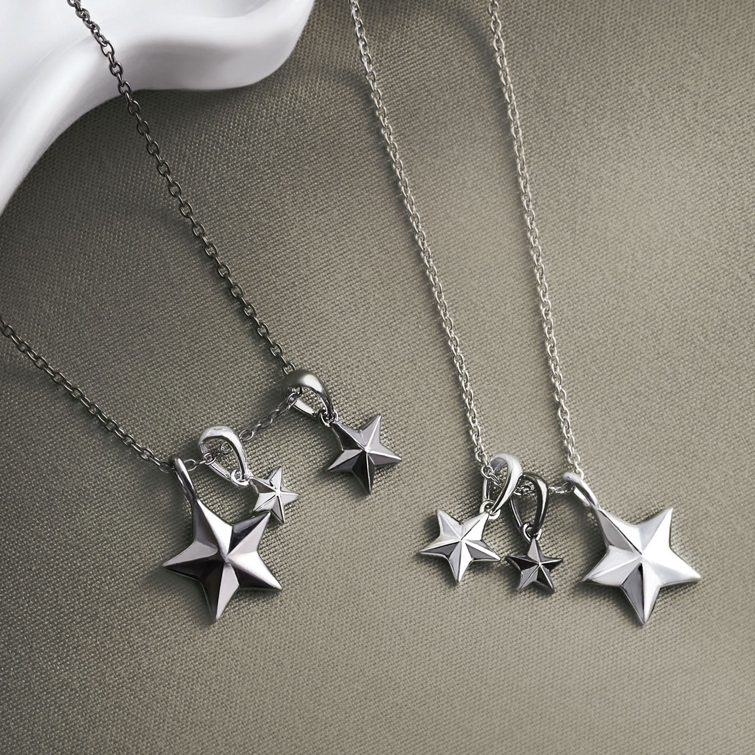 ララクリスティー LARA Christie チャーム ペンダントトップ ステラ 星 スター レディース メンズ sv925 シルバー ネックレス (シルバー/ブラック) シルバー/ブラック