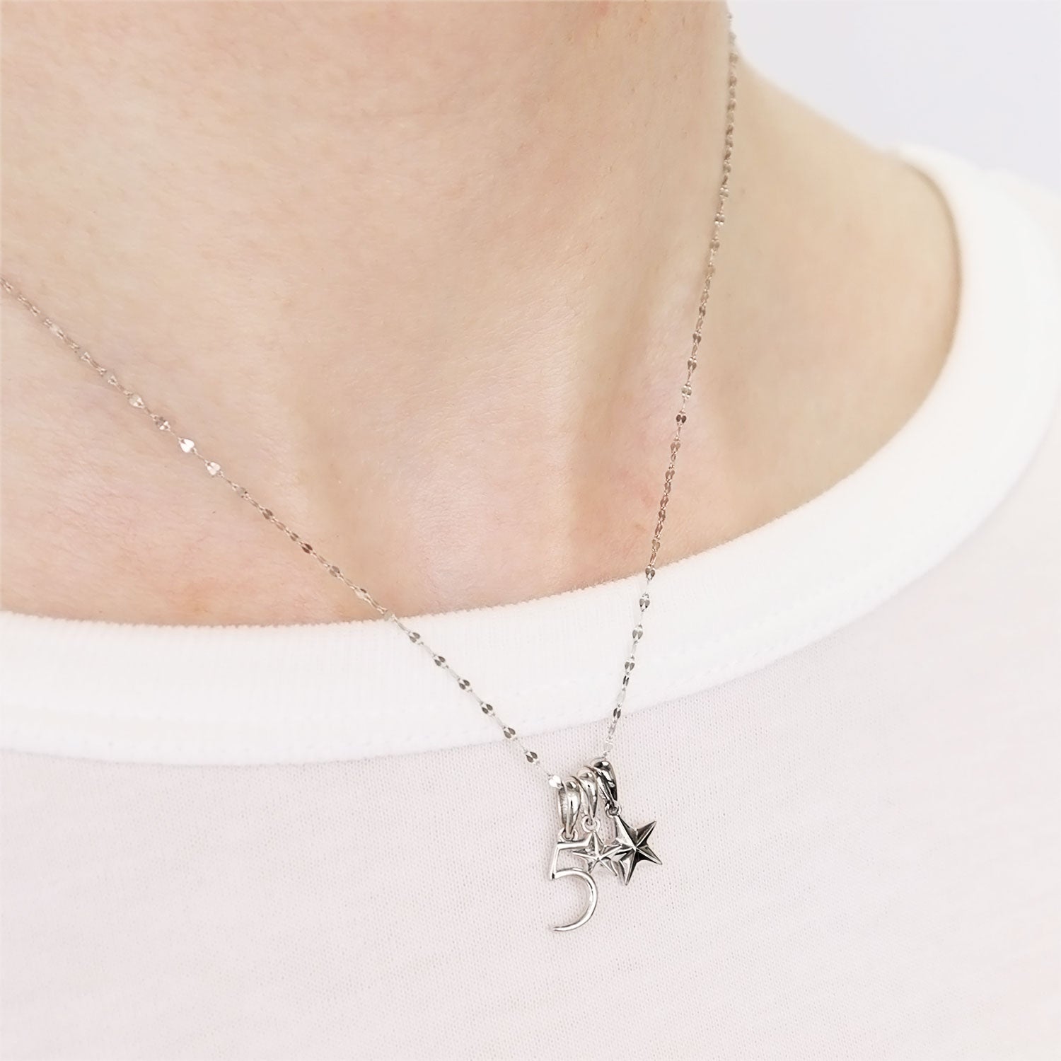 ララクリスティー LARA Christie チャーム ペンダントトップ ステラ 星 スター レディース メンズ sv925 シルバー ネックレス (シルバー/ブラック) シルバー/ブラック