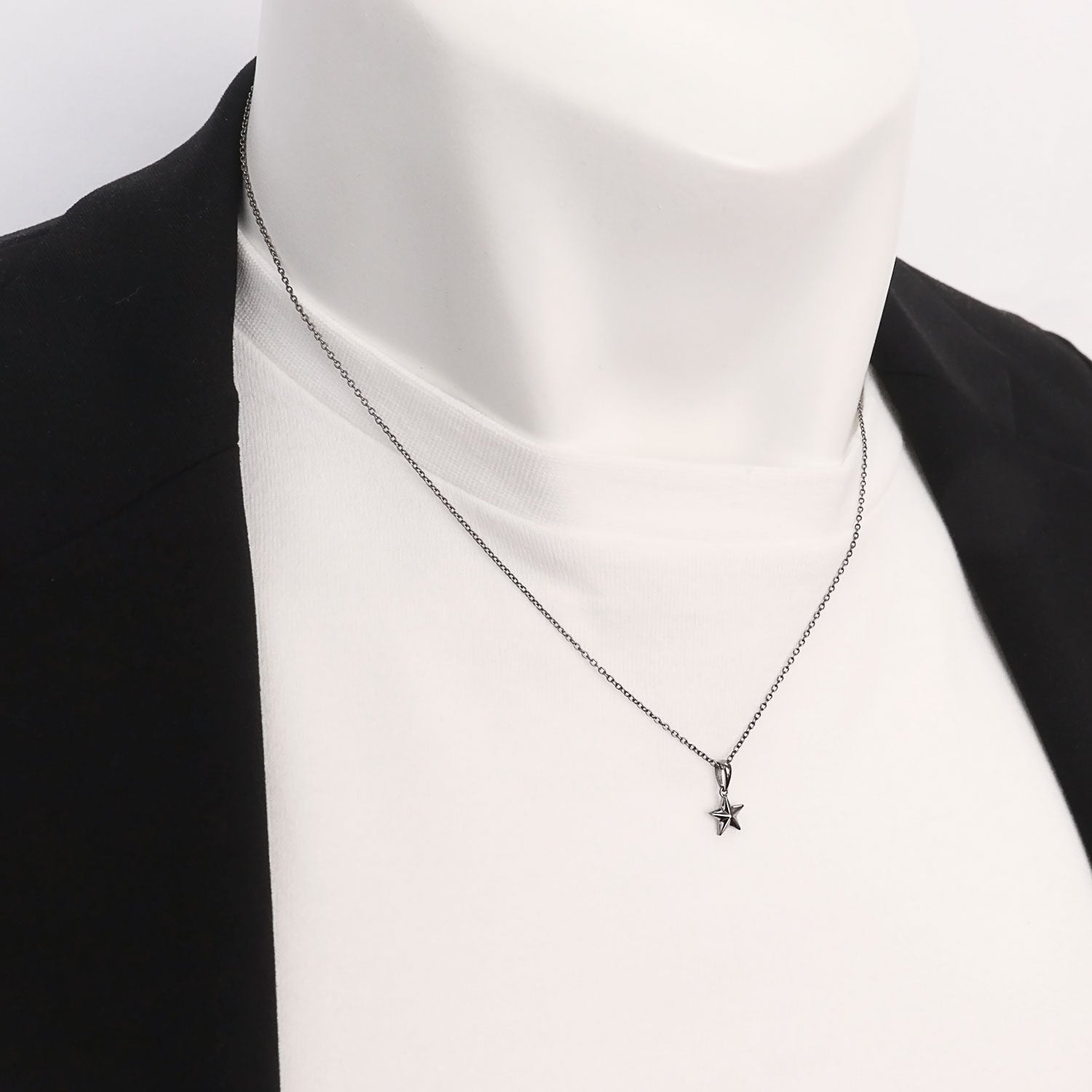 ララクリスティー LARA Christie チャーム ペンダントトップ ステラ 星 スター レディース メンズ sv925 シルバー ネックレス (シルバー/ブラック) シルバー/ブラック