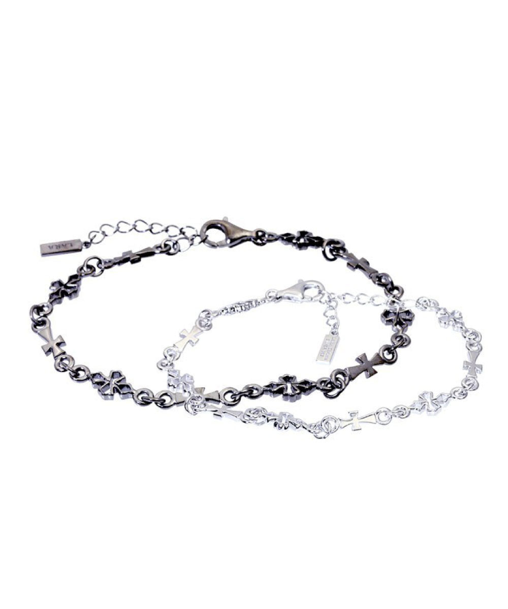 ララクリスティー LARA Christie ララクリスティー ペアブレスレット テンプルクロス PAIR Label b6036ーp (シルバー) シルバー