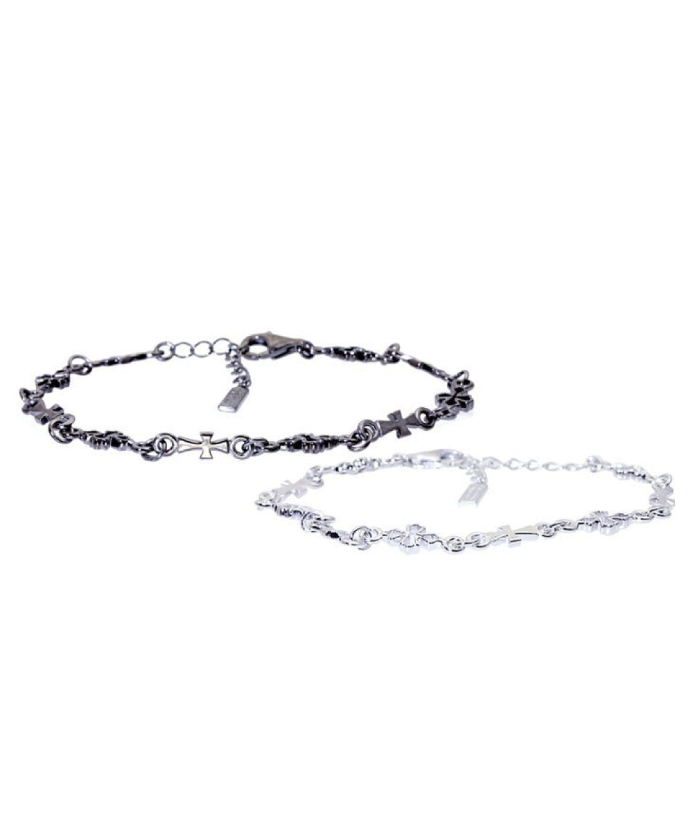 ララクリスティー LARA Christie ララクリスティー ペアブレスレット テンプルクロス PAIR Label b6036ーp (シルバー) シルバー